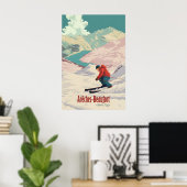 Areches Beaufort Skigebied Reisposter Poster (Thuiskantoor)