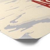 Areches Beaufort Snowboarden Reisposter Poster (Hoek)