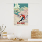 Areches Beaufort Snowboarden Reisposter Poster (Keuken)