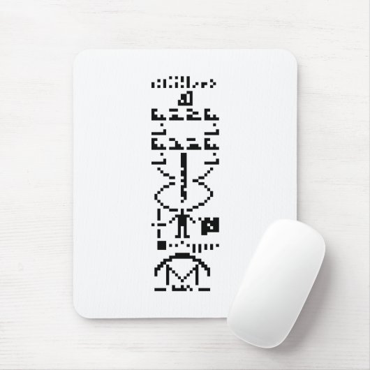 Arecibo binair bericht 1974 muismat (Met muis)