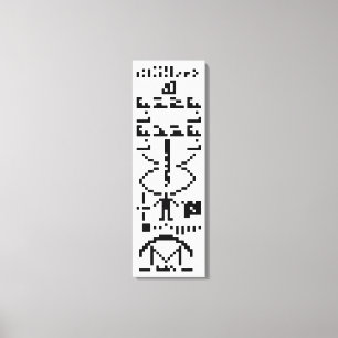 Arecibo Binaire Bericht 1974 Canvas Afdruk