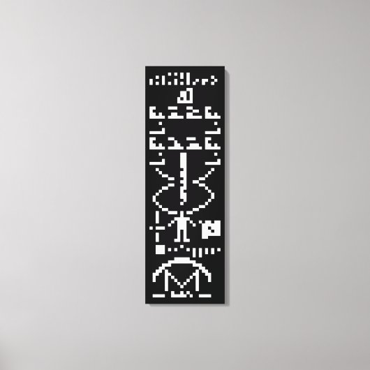 Arecibo Binaire Bericht 1974 Canvas Afdruk (Voorkant)