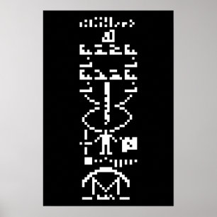 Arecibo Binaire Bericht 1974 Poster