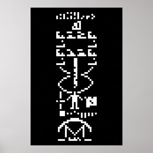 Arecibo Binaire Bericht 1974 Poster (Voorkant)