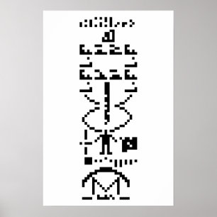 Arecibo Binaire Bericht 1974 Poster