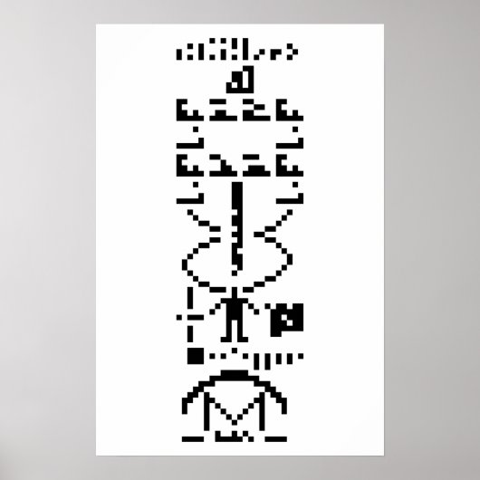 Arecibo Binaire Bericht 1974 Poster (Voorkant)