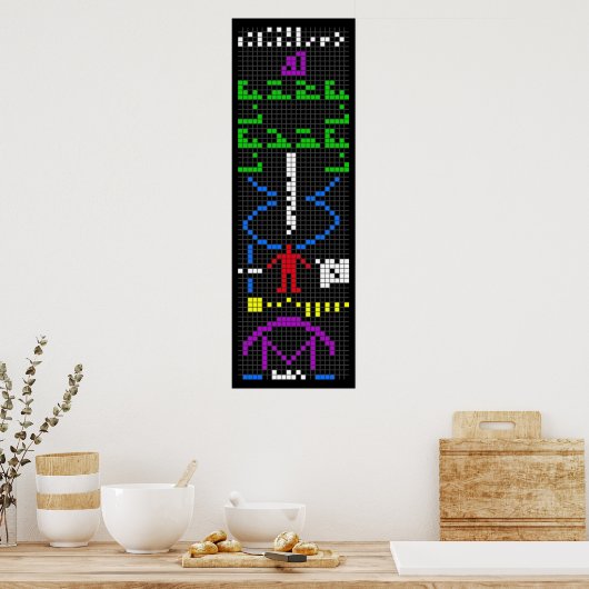 Arecibo message science extraterrestrial alien uni poster (Keuken)