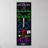 Arecibo message science extraterrestrial alien uni poster (Voorkant)