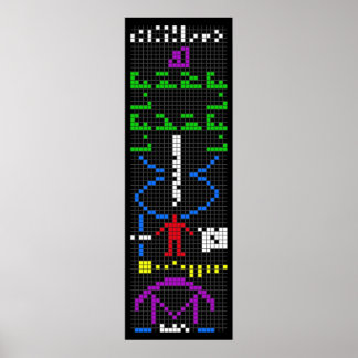 Arecibo message science extraterrestrial alien uni poster