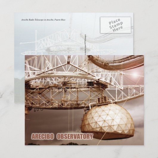 Arecibo Observatory, Puerto Rico Briefkaart (Voorkant / Achterkant)