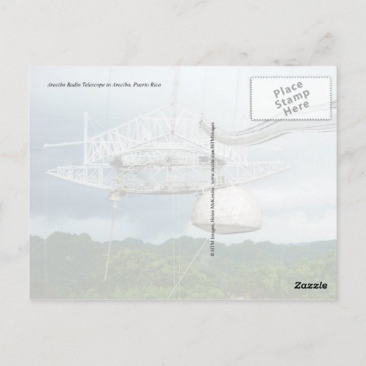 Arecibo Observatory, Puerto Rico Briefkaart (Achterkant)