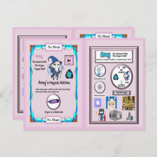 Areg - Wizard Argon Personeel Briefkaart (Voorkant / Achterkant)