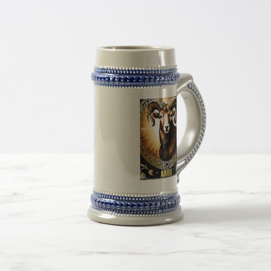 Areinastrologische teken bierpul (Voorkant rechts)