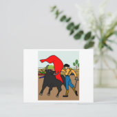 Arena Bullgevecht Torero Bull Briefkaart (Staand voorkant)