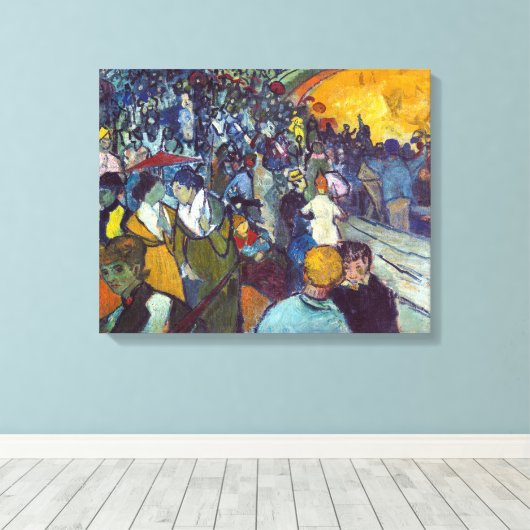 Arena in Arles | Van Gogh | Canvas Afdruk (Insitu (Houten vloer))