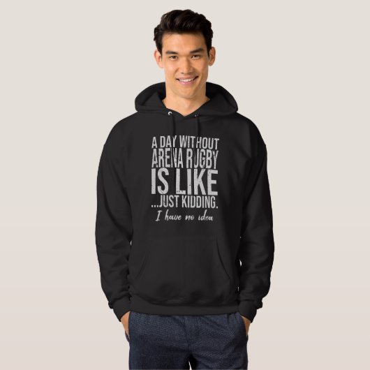 Arena Rugby grappig cadeau Hoodie (Voorkant volledig)