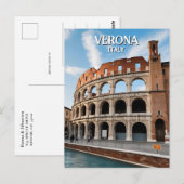 Arena van Verona, Briefkaart van Italië (Voorkant / Achterkant)