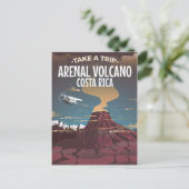 Arenal Volcano Costa Rica  cartoon Briefkaart (Staand voorkant)