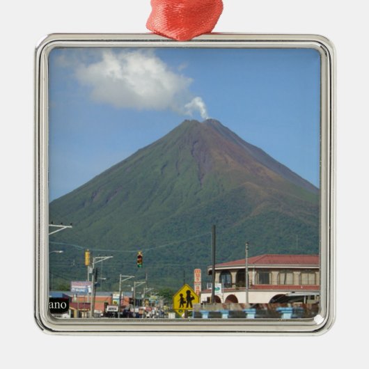 ARENAL VOLCANO, Costa Rica Metalen Ornament (Voorkant)