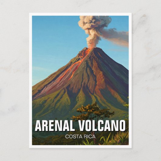 Arenal Volcano Costa Rica Reizen Briefkaart (Voorkant)