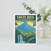 Arenal Volcano Costa Rica Vintage Travel Place Briefkaart (Staand voorkant)