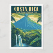 Arenal Volcano Costa Rica Vintage Travel Place Briefkaart (Voorkant)