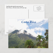 Arenal Volcano, groen viper in het Briefkaart Cost (Voorkant / Achterkant)