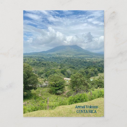 Arenal Volcano in Clouds Costa Rica Briefkaart (Voorkant)