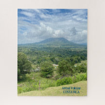 Arenal Volcano in Clouds Costa Rica Jigzaag Puzzle
