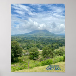 Arenal Volcano in het Poster van Clouds Costa Rica