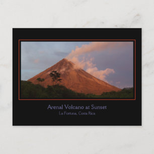 Arenal vulkaan bij Sunset Briefkaart