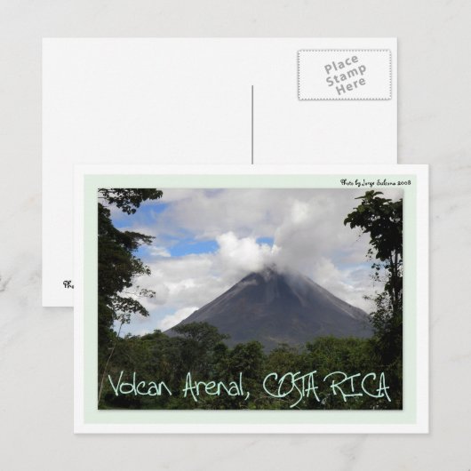 Arenal Vulkaan Briefkaart (Voorkant / Achterkant)