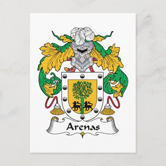 Arenas Family Crest Briefkaart (Voorkant)