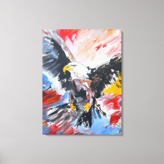 Arend in Vlucht Neo-Expressionist Canvas Afdruk