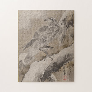 Arend met kleine vogel ca. 1887 Kawanabe Kyōsai Legpuzzel
