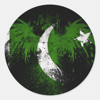 arend-op-pakistaans-vlag-wallpapers-hd-wallpap ronde sticker