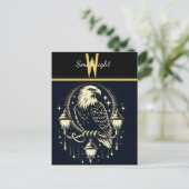 Arend op straatlantaarns briefkaart (Staand voorkant)