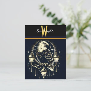 Arend op straatlantaarns briefkaart