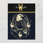 Arend op straatlantaarns briefkaart (Voorkant)