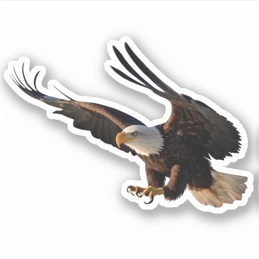 Arend swooping naar beneden sticker (Voorkant)