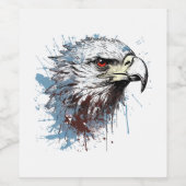 Arendschilderij wijn etiket (Enkel label)