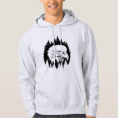 Arendsilhouet met uitzicht op dicht bos hoodie (Voorkant)