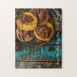 Arepa brood met gebedswoorden gepersonaliseerd legpuzzel