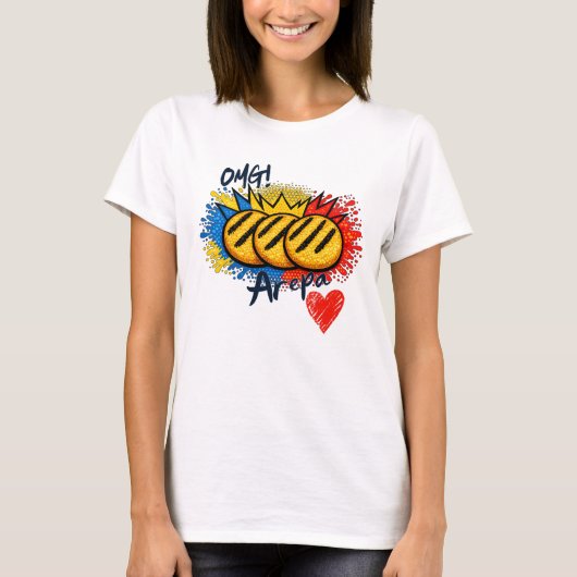 Arepa Lovers OMG VE T-shirt (Voorkant)