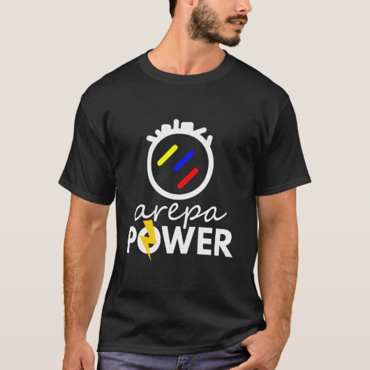 Arepa Power Latin Pride Funny Flag Gift T-shirt (Voorkant)