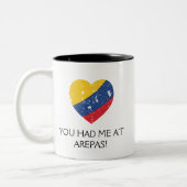 Arepas Grappig Quote Colombiaans eten Tweekleurige Koffiemok (Links)
