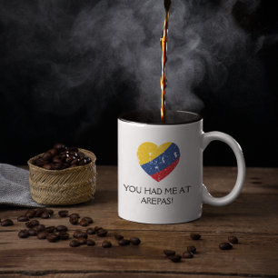 Arepas Grappig Quote Colombiaans eten Tweekleurige Koffiemok