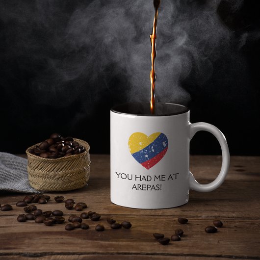 Arepas Grappig Quote Colombiaans eten Tweekleurige Koffiemok