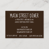 Arepas Zuid-Amerikaans Venezolaans Colombiaans voe Visitekaartje (Achterkant)