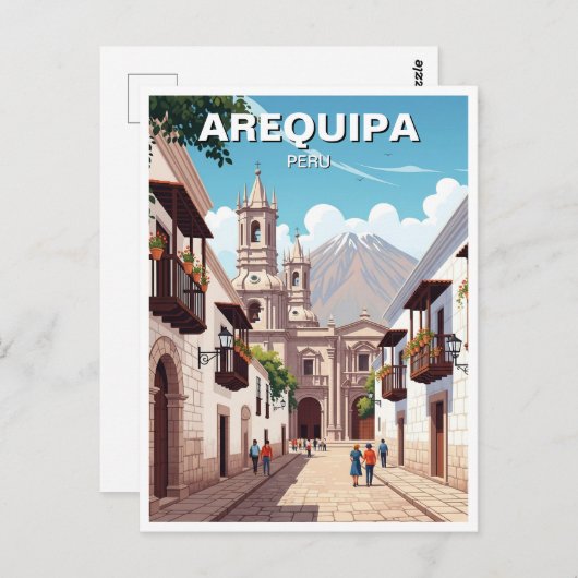 Arequipa Peru Reizen Briefkaart (Voorkant / Achterkant)